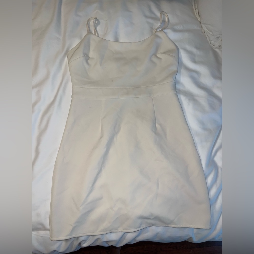 NBD Lace Up White Dress